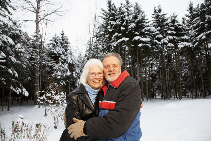 Happy retired couple